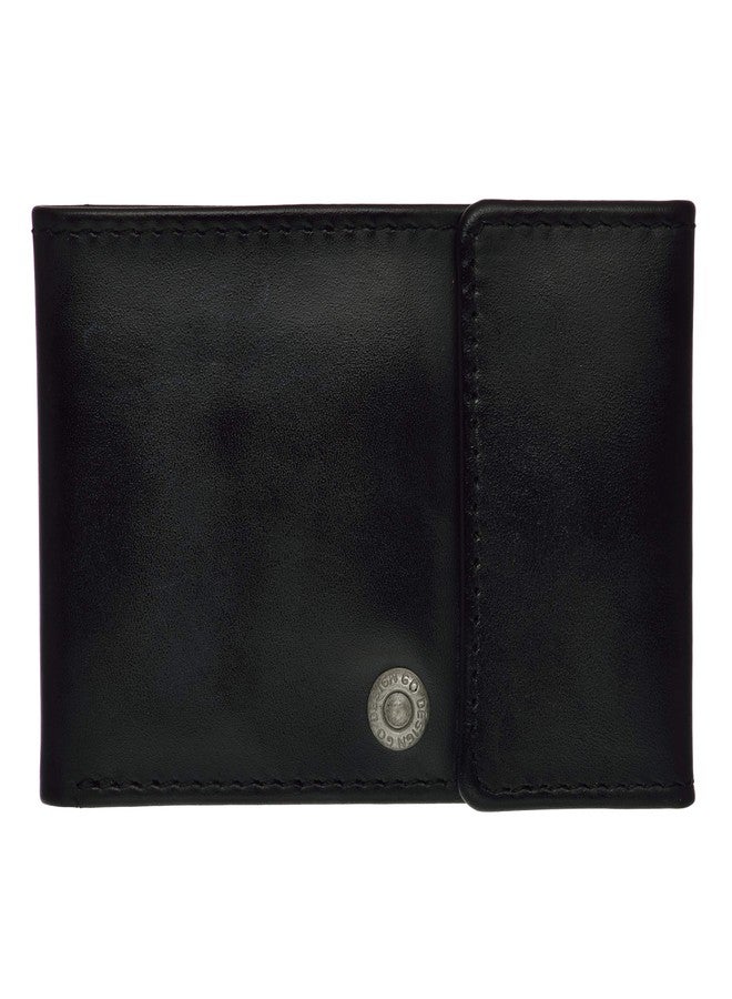 شوب فورك محفظة نقود جلدية سوداء من شوب فورك، حامل بطاقات بسيط للرجال - Image 2